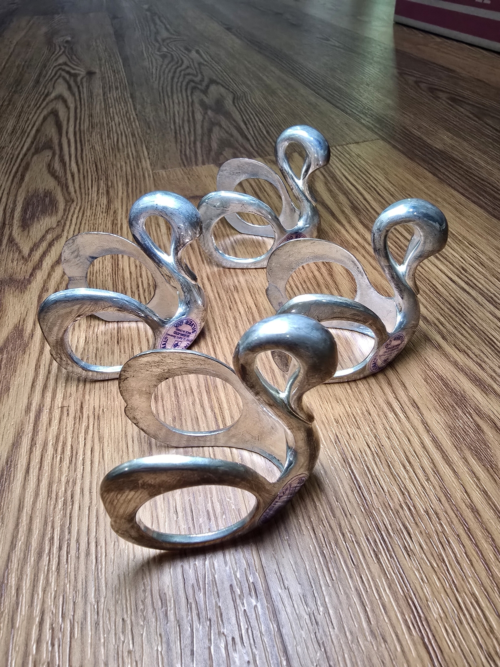 Vintage Silver Swan Napkin Rings - Set of 4